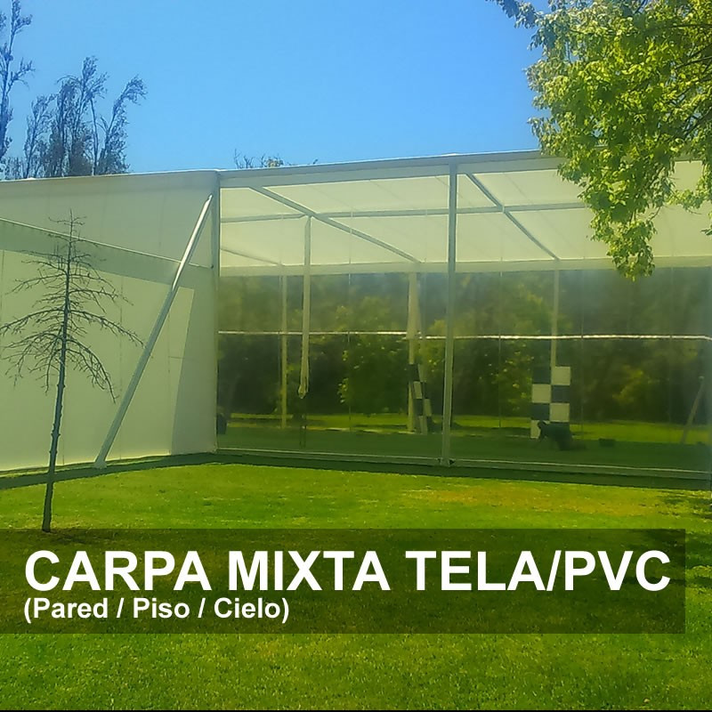 Carpa mixta tela PVC