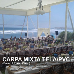 Carpa mixta tela PVC