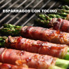 Espárragos con tocino